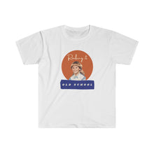 Load image into Gallery viewer, white tee Shirt with picture of Vintage Little Girl, wording: Rocking it Old School