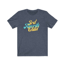 Load image into Gallery viewer, Navy Tee shirt with Blue and yellow wording: 3rd favorite child