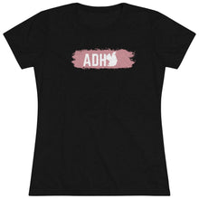 Load image into Gallery viewer, Black Tee shirt with Pink/white lettering :ADH and then the silhouette of a squirrel