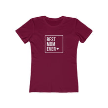Load image into Gallery viewer, Cardinal red Tee shirt white wording: Best mom ever