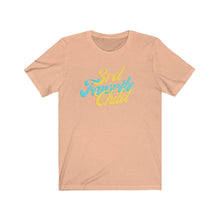 Load image into Gallery viewer, peach Tee shirt with Blue and yellow wording: 3rd favorite child