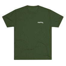 Load image into Gallery viewer, Military Green Front of Tee shirt with white DillieDally Logo