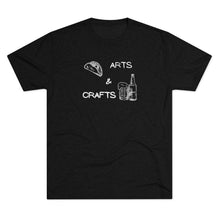 Load image into Gallery viewer, Black Tee Shirt with Picture of taco and beer with white wording Arts & Crafts