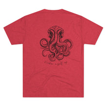 Load image into Gallery viewer, Red Tee Shirt with a Kraken wording: Kraken myself up
