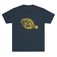 Load image into Gallery viewer, Navy T Shirt with yellow Flounder