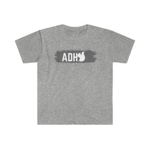 Load image into Gallery viewer, Athletic grey Tee shirt with white lettering :ADH and then the silhouette of a squirrel