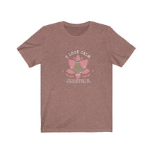 Load image into Gallery viewer, Heather Mauve Tee shirt with Pink Embellishments, a brown sloth, white DillieDally logo and white wording: I look calm but in my mind I've clawed your eyes out