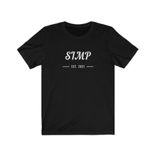 Load image into Gallery viewer, Black tee shirt with white wording: SIMP Est.2021