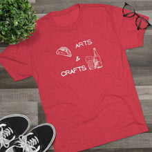 Load image into Gallery viewer, Tee Shirt with Picture of taco and beer with white wording Arts & Crafts