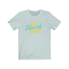 Load image into Gallery viewer, Light Blue Tee shirt with Blue and yellow wording: 3rd favorite child