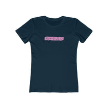 Load image into Gallery viewer, Navy Tee Shirt with wording with Pink Smudge with wording Rise from the ashes

