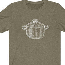 Load image into Gallery viewer, Olive Green T shirt with a casserole

