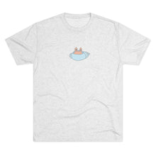 Load image into Gallery viewer, Heather white Tee Shirt with Hermie the Hermit Logo
