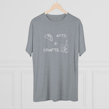 Load image into Gallery viewer, Light Grey Tee Shirt with Picture of taco and beer with white wording Arts &amp; Crafts

