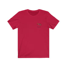 Load image into Gallery viewer, red Tee with toy train and wording : Just a Little Trainwreck
